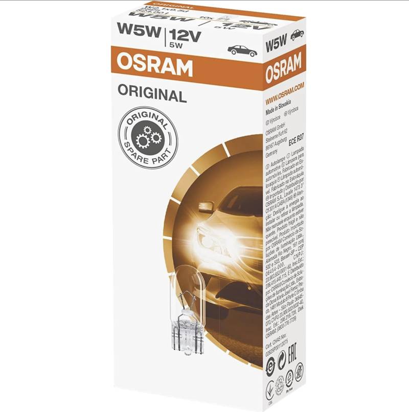 Osram ORIGINAL W5W, 2825, 12V, 10er Faltschachtel von Osram