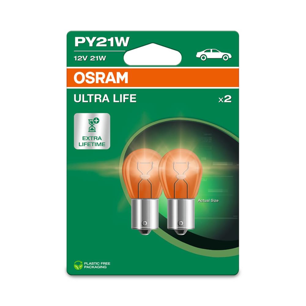 Osram ULTRA LIFE, PY21W, Double Blister, (2 lamps) von Osram