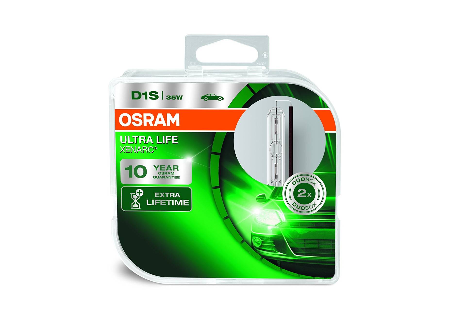 Osram Xenarc ULTRA LIFE D1S HID Xenon-Brenner, Entladungslampe, 66140ULT-HCB, Duobox (2 Stück), Duo Box, weiß von Osram