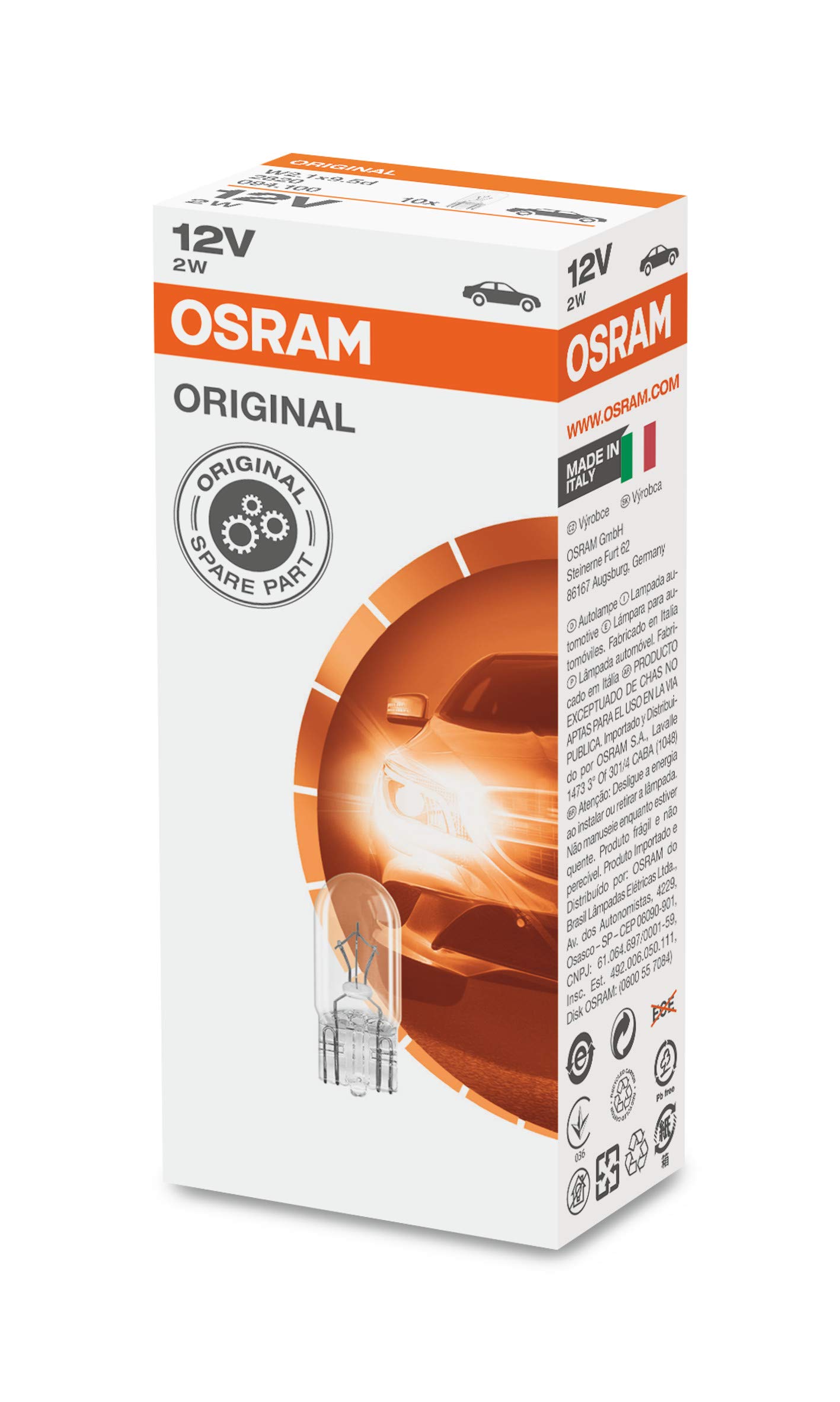 Osram 2820 ORIGINAL, Innenbeleuchtung, 12V, 1 Lampe von Osram