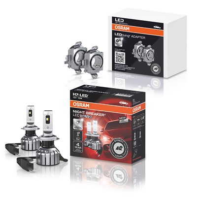 Osram 2x H7 NIGHT BREAKER LED Next Gen + LEDriving ADAPTER 3 [Hersteller-Nr. 40438722] für Mercedes-Benz von Osram