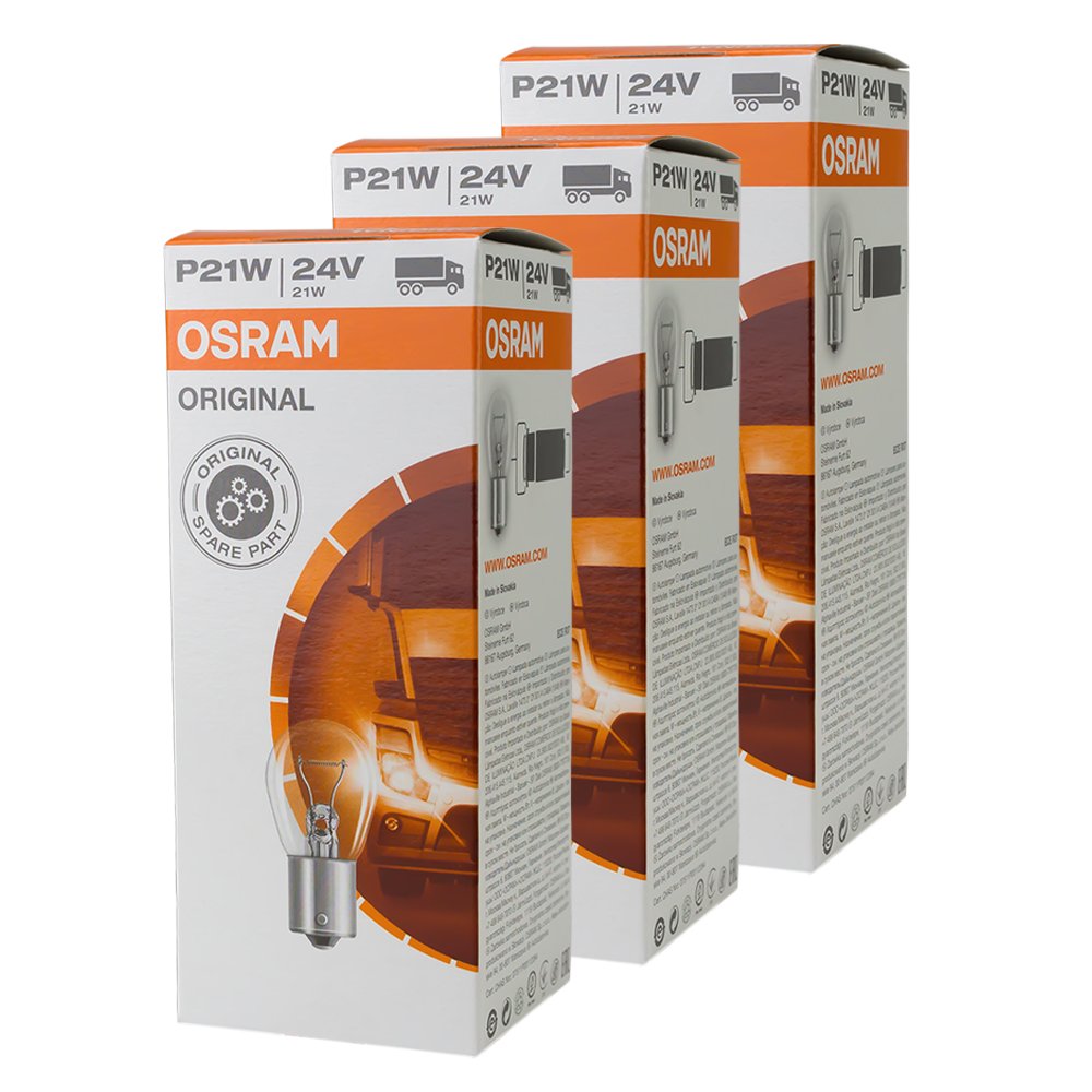 Osram 30x Glühbirnen Original 24v 21w Ba15s Blinker Bremslichrücklicht von Osram