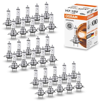 Osram 30x H7 ORIGINAL LINE 12V Faltschachtel [Hersteller-Nr. 64210] für Alpina, Audi, BMW, Hyundai, Kia, Mercedes-Benz, Nissan, Opel, Peugeot, Porsche von Osram