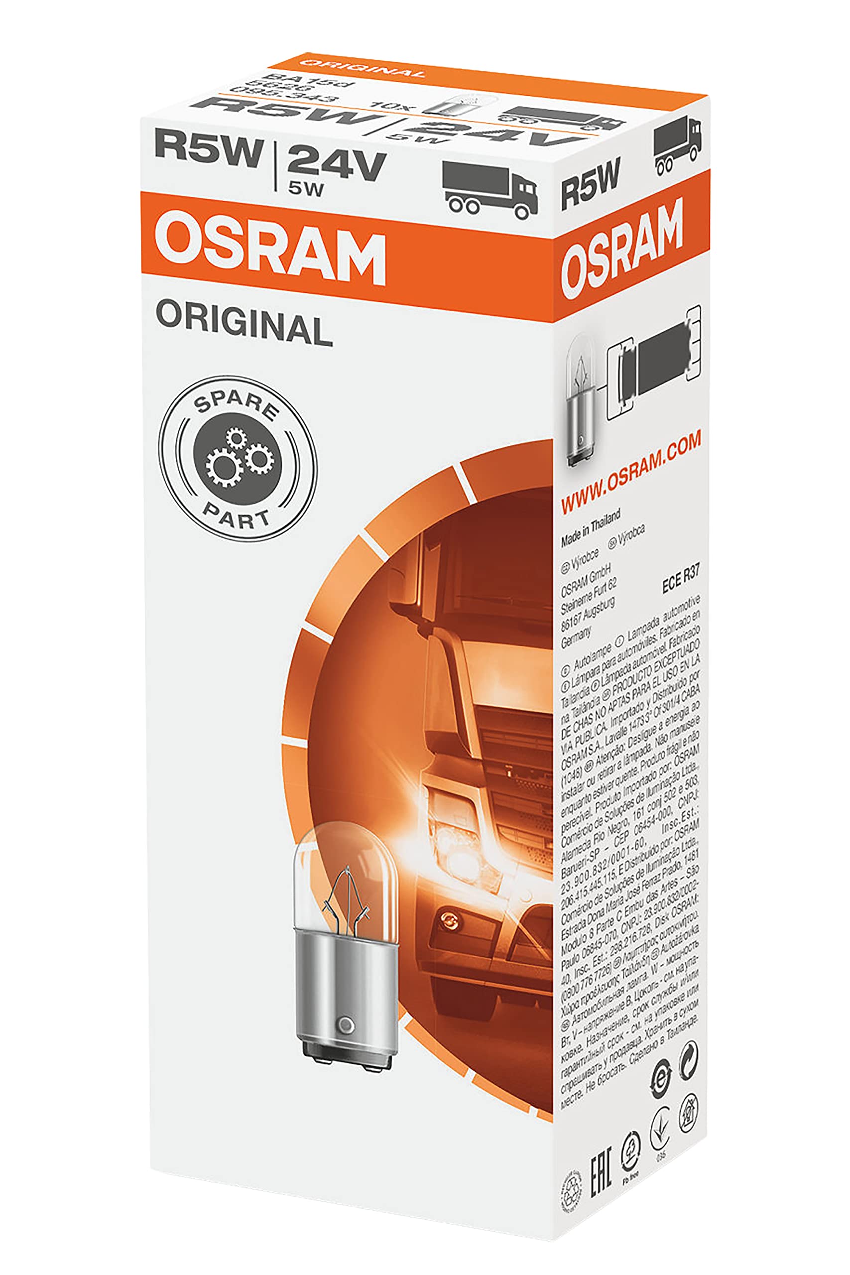 Osram 5626 Original 24V 5W Metallsockel von Osram