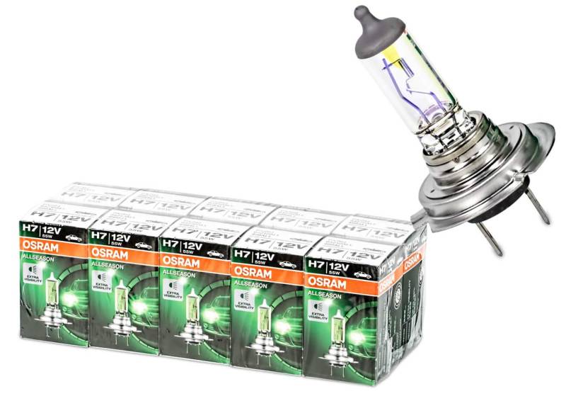 Osram 64210ALL AllSeason H7 12V Autolampe 30% mehr Licht (10 Stück) von Osram