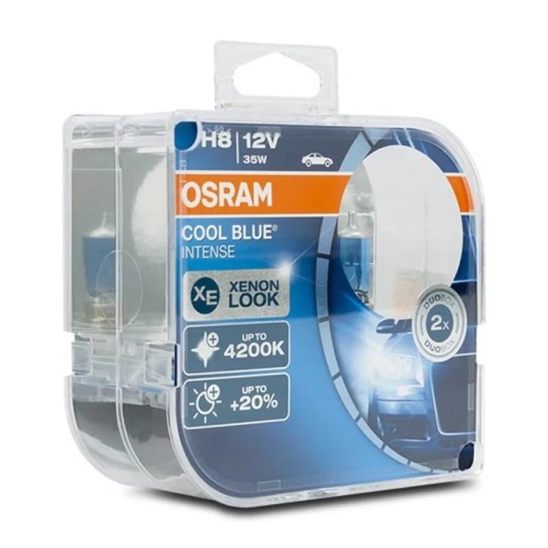 Osram 64219CBI-HCB COOL BLUE INTENSE H16 Halogen, Scheinwerferlampe, 12V, Duo Box, 2 Stück, Anzahl 2 von Osram