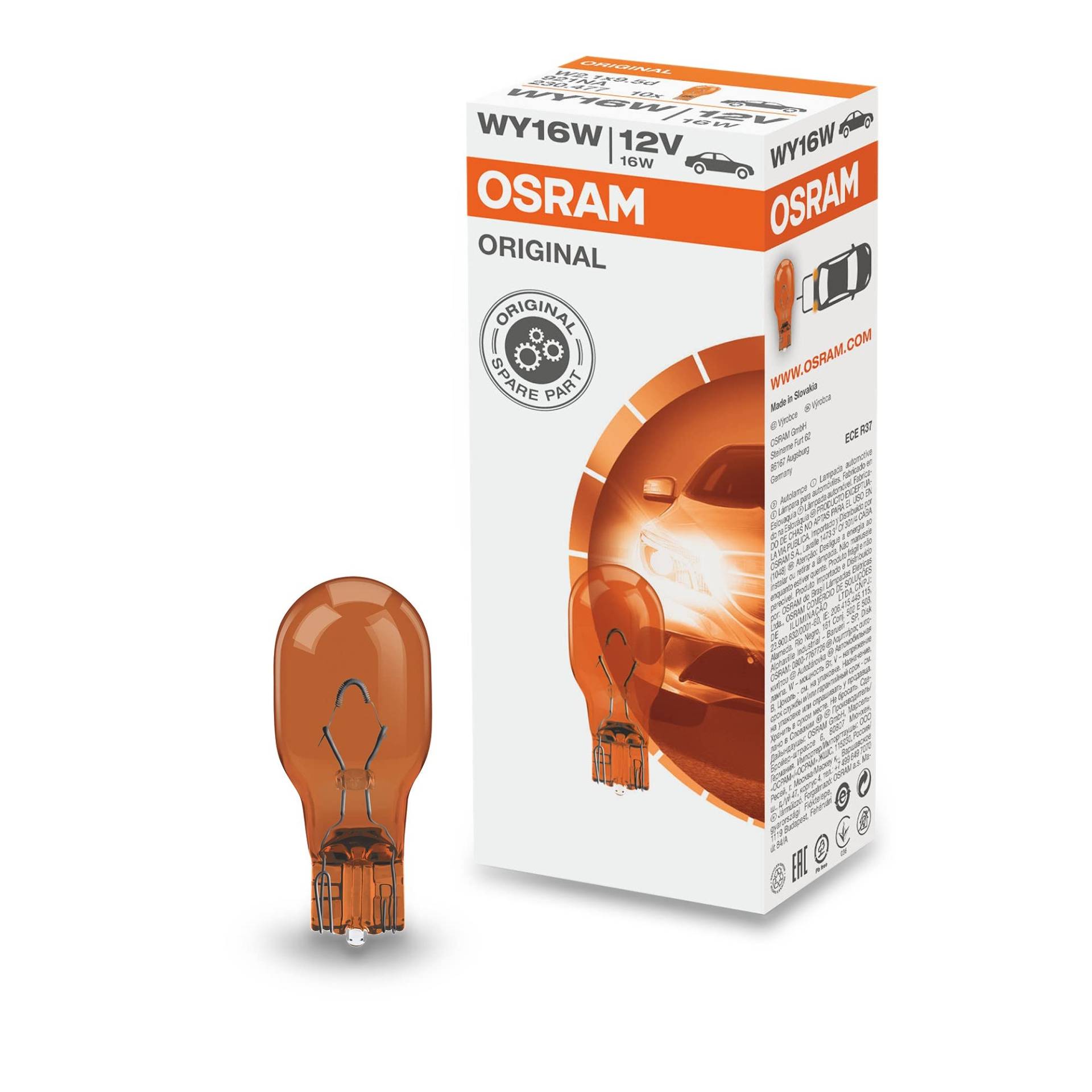 Osram O921NA Glühbirnenanzeige WY16W 16W 12V W2.1X9.5D von Osram