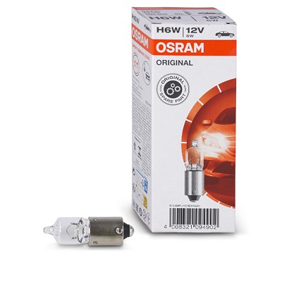 Osram H6W Original Glühlampe [Hersteller-Nr. 64132] für Alfa Romeo, Alpina, Aprilia, Audi, BMW, Citroën, Ducati, Ford, Hyundai, Jaguar, Lancia, Land R von Osram