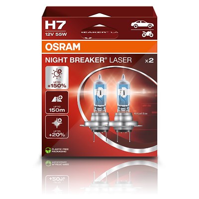 Osram H7 NIGHT BREAKER LASER Glühlampe - DuoBox [Hersteller-Nr. 64210NL] von Osram