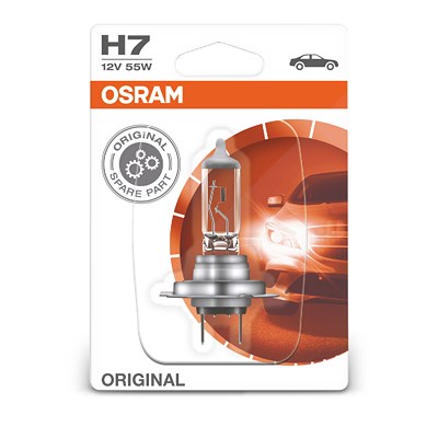 Osram H7 ORIGINAL LINE 12V Einzel-Blister [Hersteller-Nr. 64210-01B] für Porsche, Alpina, VW, Audi, Renault, Hyundai, Peugeot, Kia, Vauxhall, Opel, BM von Osram