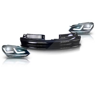 Osram LED XENARC Golf 6 Scheinwerfer BLACK + Kühlergrill [Hersteller-Nr. 10850571] für VW von Osram