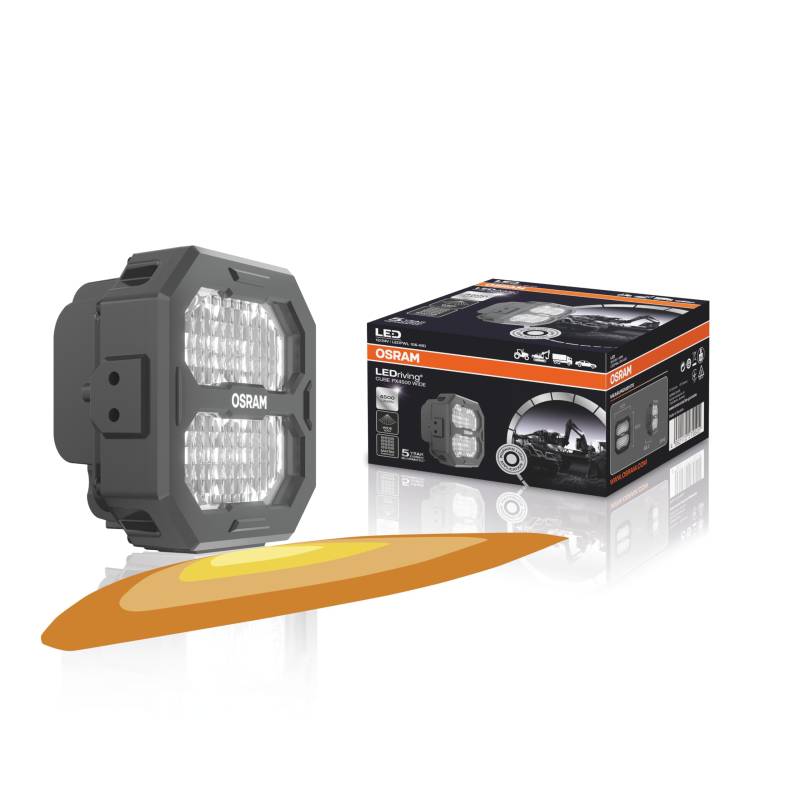 OSRAM LEDriving® Cube PX4500 Wide, LEDPWL106-WD, OFF ROAD, LED Arbeitsscheinwerfer, 4500 Lumen, Faltschachtel (1 Lampe), Weite von Osram