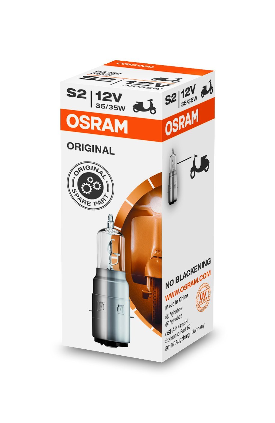 Osram MOTORCYCLE LAMPS S2, 64327, 12V, 1er Faltschachtel, Box von Osram