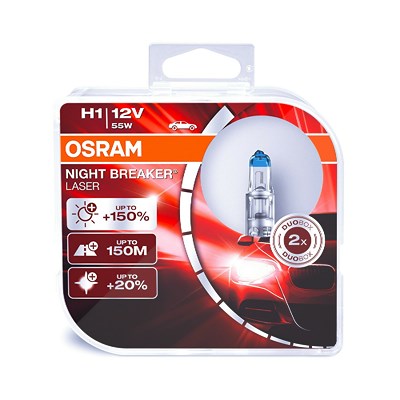 Osram NIGHT BREAKER® LASER H1 NEXT GEN Duobox [Hersteller-Nr. 64150NL-HCB] von Osram