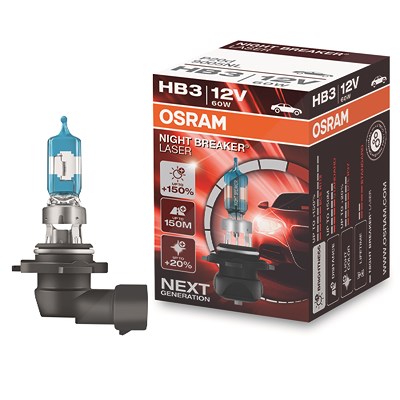 Osram NIGHT BREAKER® LASER HB3 Faltschachtel [Hersteller-Nr. 9005NL] für Alfa Romeo, Alpina, Audi, BMW, Cadillac, Chevrolet, Chrysler, Citroën, Daihat von Osram