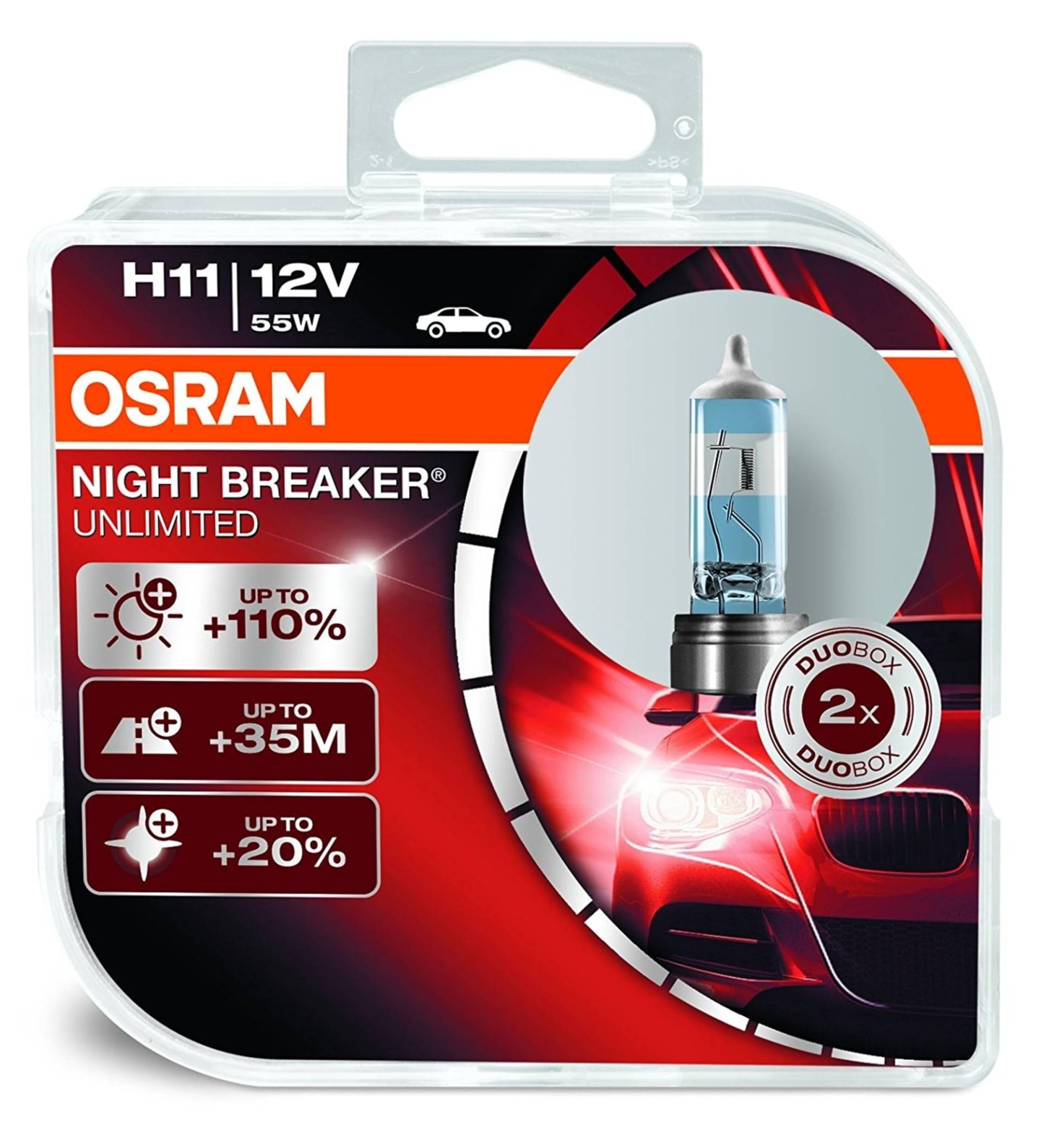 Osram NIGHT BREAKER UNLIMITED H11 Nebelleuchte, 64211NBU-HCB, 12V, Duo Box von Osram