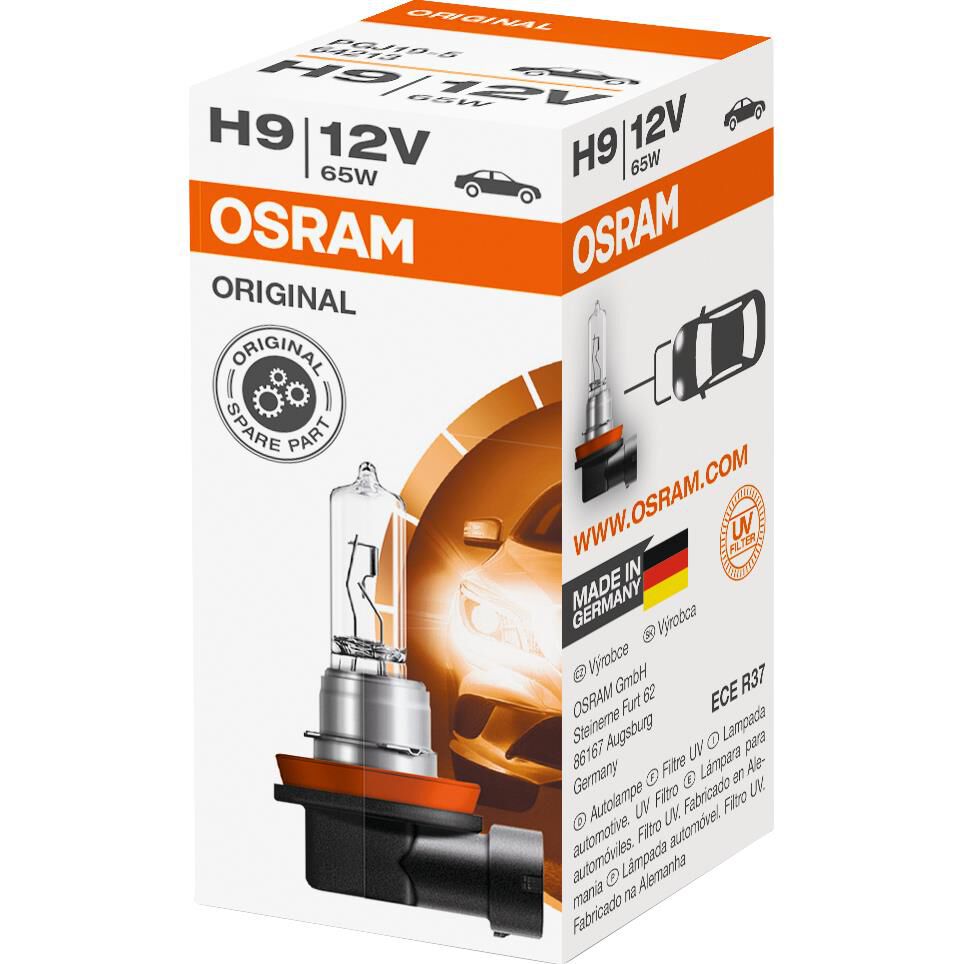 Osram Original Leuchtmittel H9 12V/65W Stecksockel PGJ19-5 von Osram