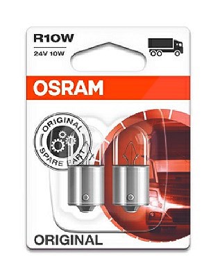 Osram R10W Original Glühlampe LKW Doppelblister [Hersteller-Nr. 5637-02B] für Mercedes-Benz, Renault Trucks von Osram