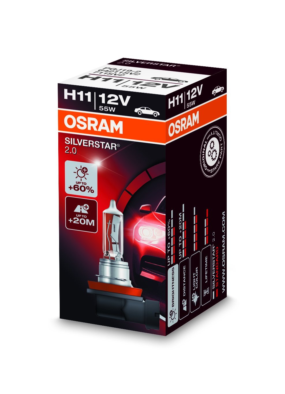 Osram SILVERSTAR 2.0 H11, 12V, 1er Faltschachtel von Osram