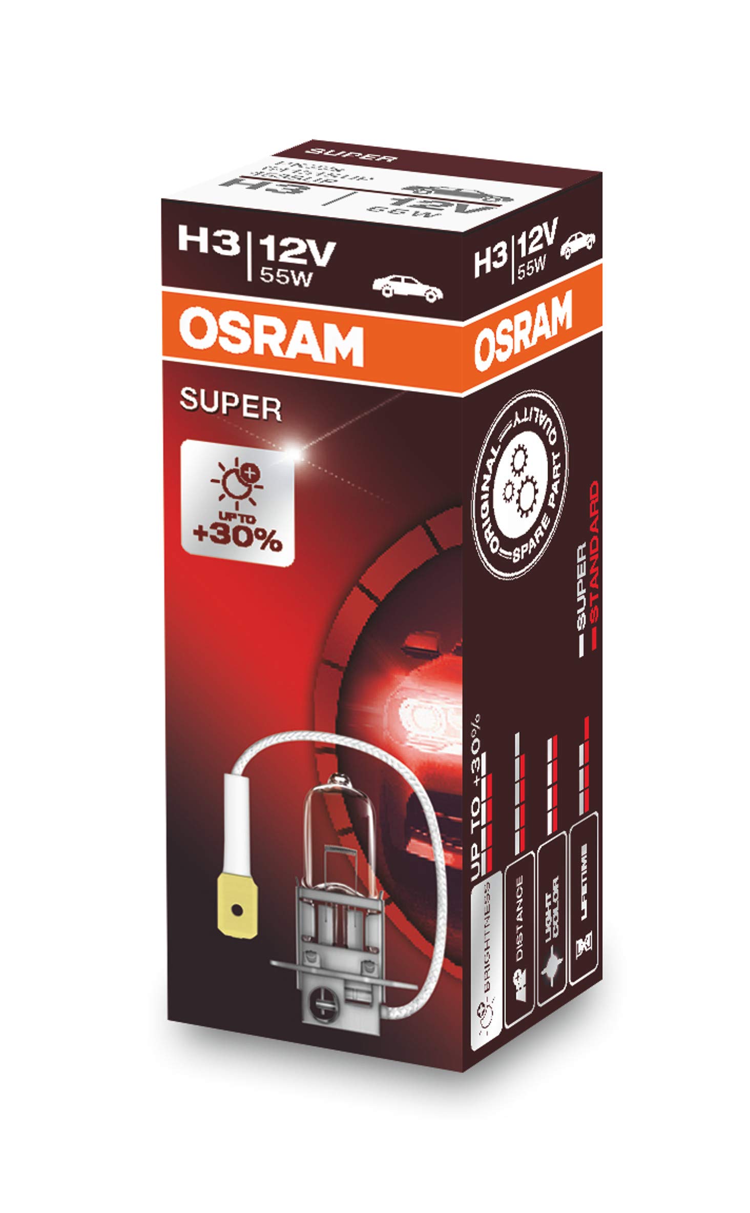 Osram SUPER H3, 64151SUP, 12V, 1er Faltschachtel von Osram