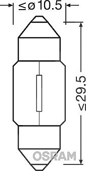 Osram SV8.5-8 Original Soffittenlampe 31mm [Hersteller-Nr. 6438] für Abarth, Audi, BMW, Chevrolet, Fiat, Ford, Gm Korea, Honda, Hyundai, Isuzu, Kia, M von Osram