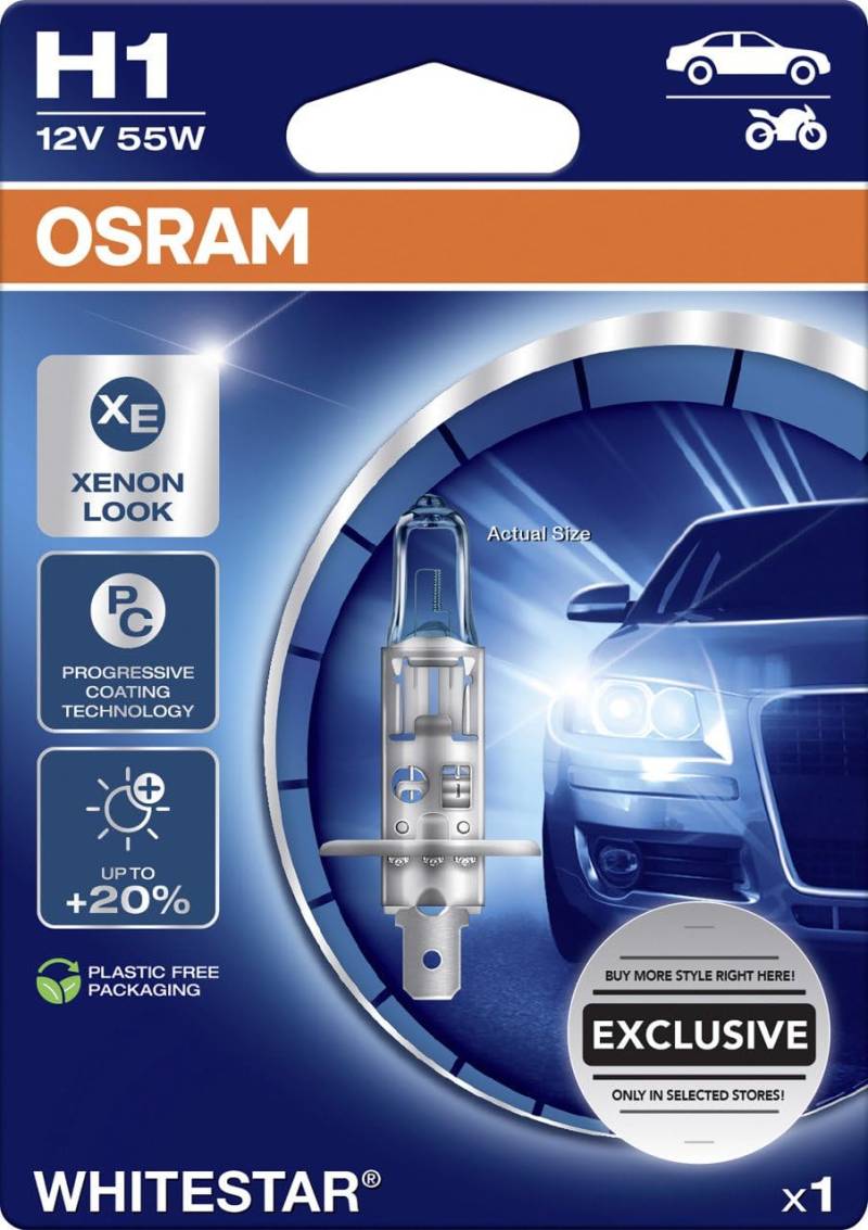 Osram Scheinwerferlampe H1 Whitestar 2.0 von Osram