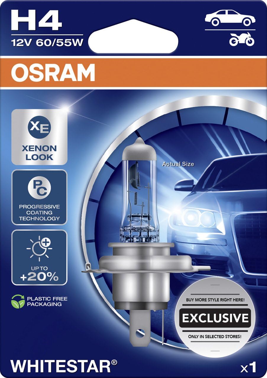 Osram Scheinwerferlampe H4 Whitestar 2.0 Scheinwerferlampe von Osram