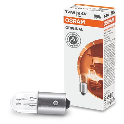 Osram T4W Original Glühlampe [Hersteller-Nr. 3893] für Alfa Romeo, Aprilia, Audi, Austin, BMW, Buell, Cagiva, Chrysler, Citroën, Daelim, Dodge, Ducati von Osram