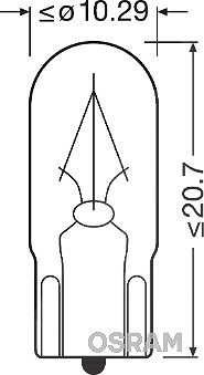 Osram W2.1x9.5d Original Line Glühlampe [Hersteller-Nr. 2840] von Osram