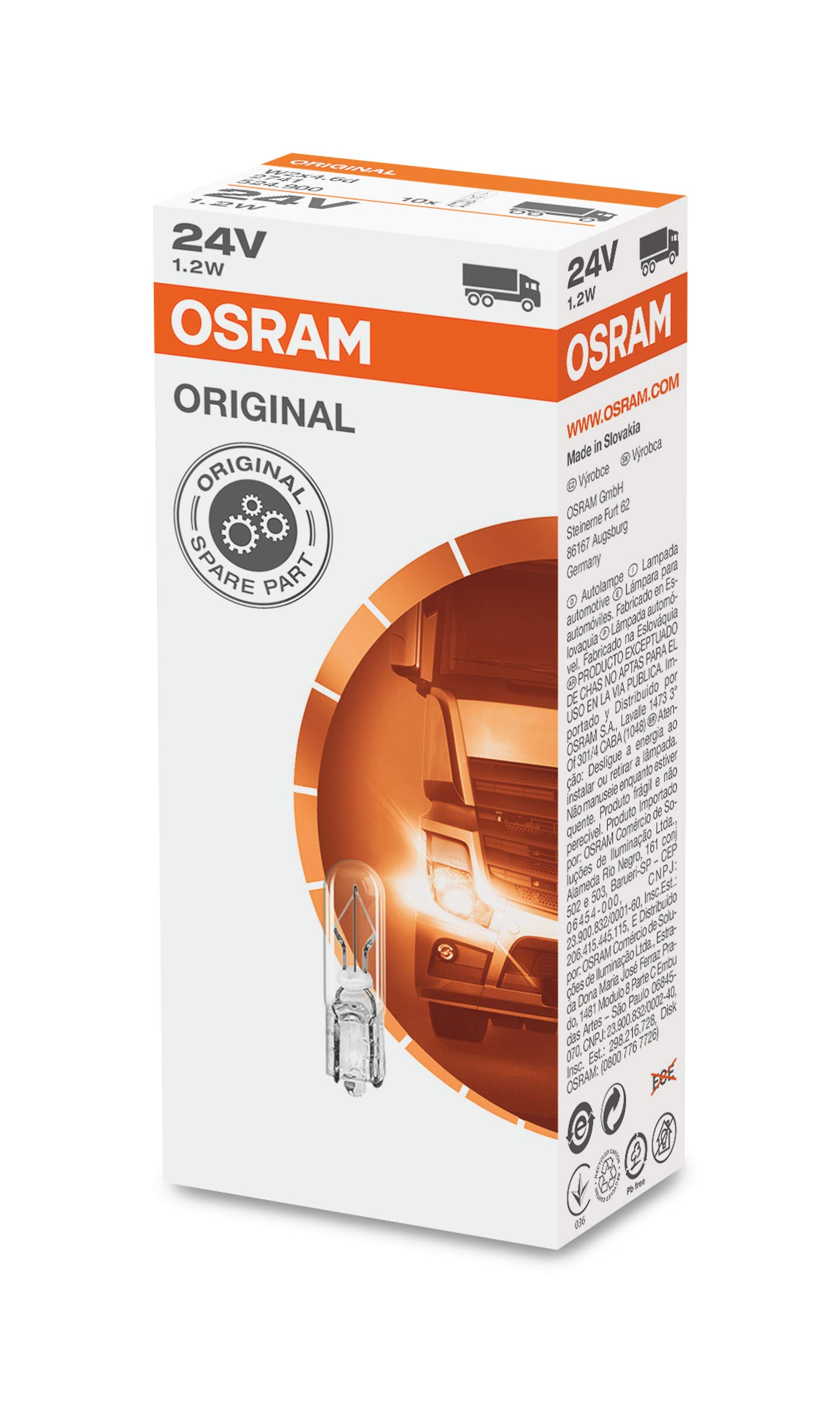 W2x4, 6 D 24V 1, 2W von Osram