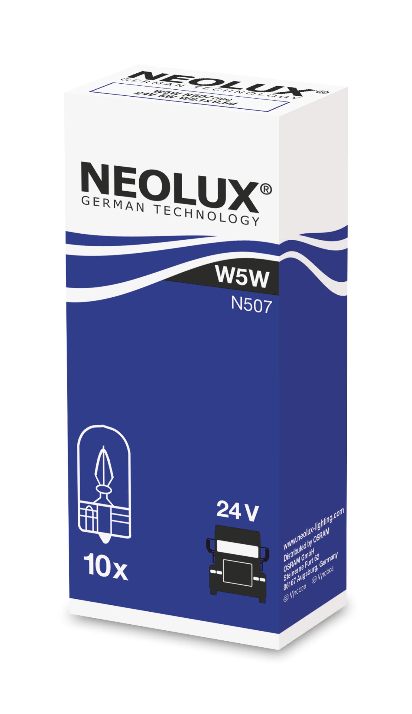 W5W 24V 5W W21x95d 1st. Neolux von Osram