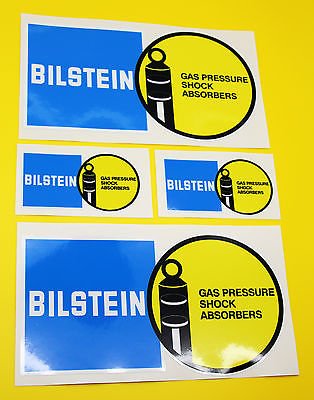 Other Klassisch Auto-ralley/Rennen BILSTEIN Aufkleber Set 2 große 2 kleine Glanz LAMINIERT von Other