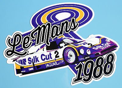 LE MANS 24 STUNDEN 1988 'Seide Schnitt Jaguar' RETRO-Stil sticker aufkleber x2 von Other