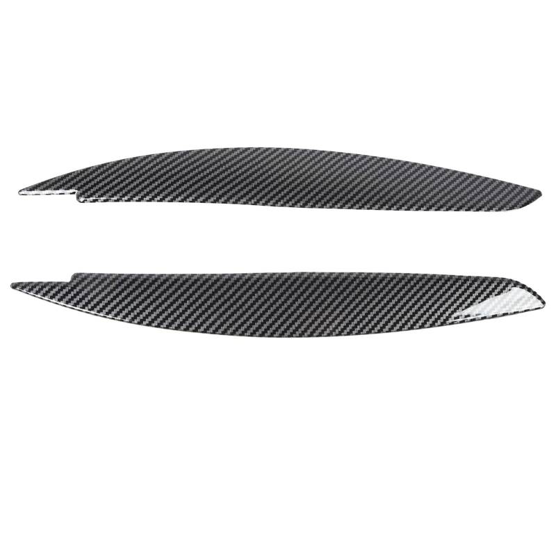 2pcs Scheinwerfer Augenbrauenverkleidung, Auto-Front-Augenbrauen-Facelift-Zubehör ABS Außenabdeckung Teile für 1 Serie E81 E82 E87 E88 2006-2013 (Carbon Fiber Style) von Otufan