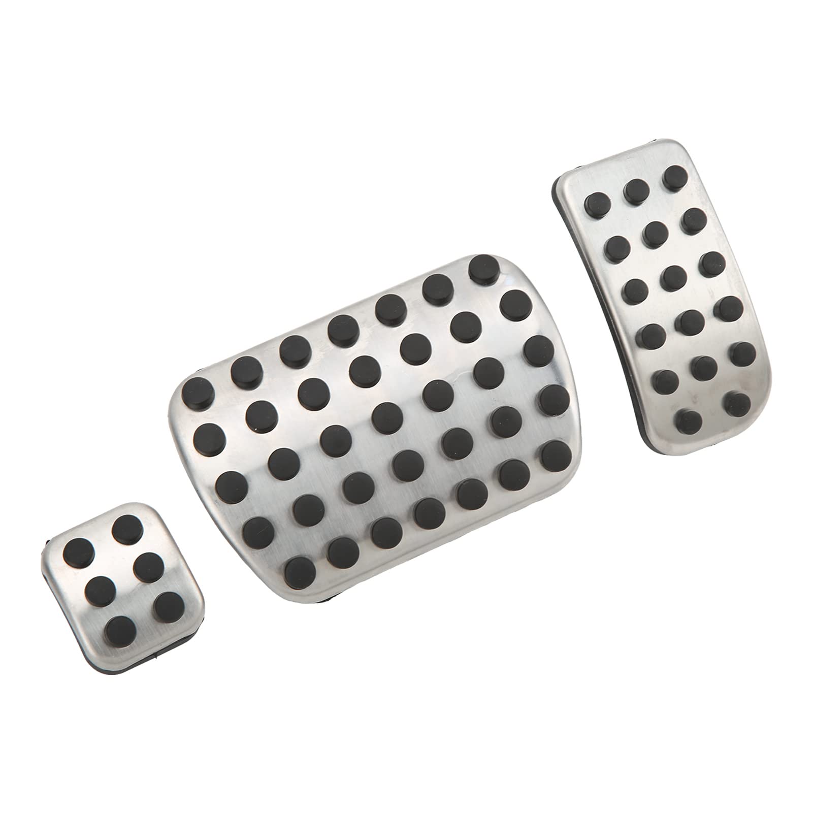 3 PCS Aluminiumlegierung Fußstütze Bremse Pedal Kappe Abdeckung - Kraftstoff Bremse Fußstütze Pedal Set - Anti Rutsch Gummi,Passend für V-Klasse Vito Metris Viano W447 W639 2016-2019 von Otufan