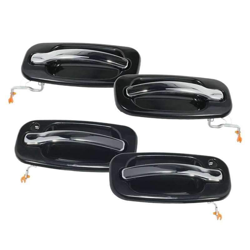 OueTyra [Replacement] for Chevrolet for Avalanche 1500 2500 for Cadillac for Escalade 2002 2003 2004 2005 2006 Chrom Schwarz Außentür Griff vorne Hinten Set von OueTyra