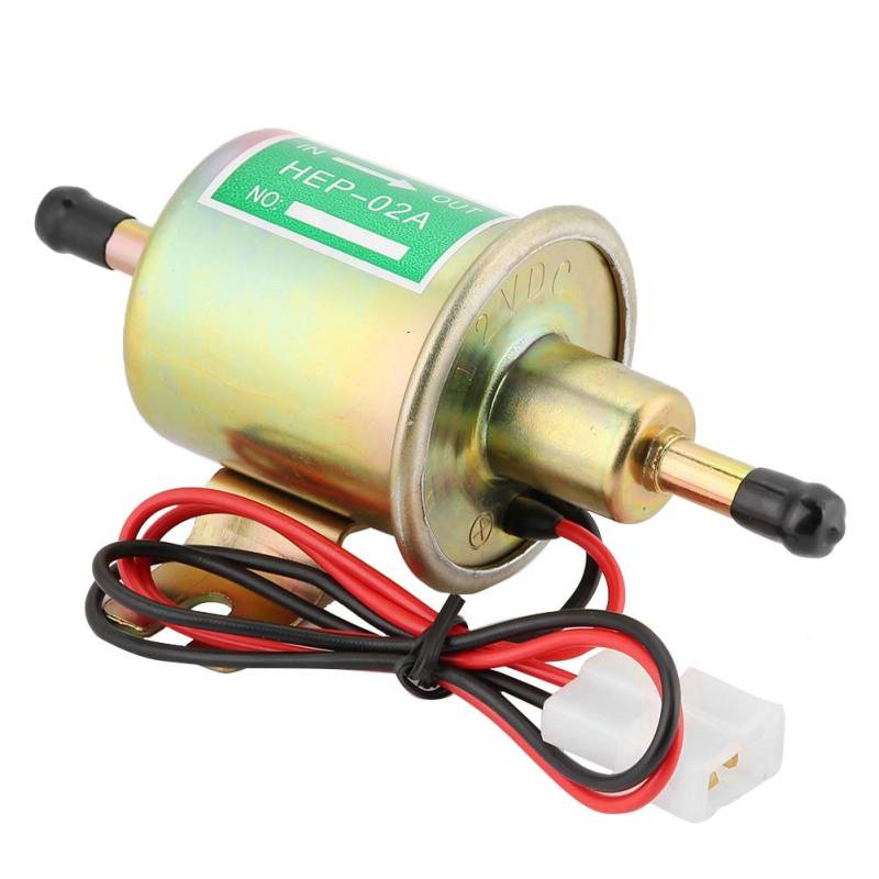 Ouitble Elektrische Kraftstoffpumpe HEP-02a 12V Niederdruck Kraftstoffpumpe Benzin-Gas-Diesel-Pumpe Mit Installationssatz für Vergaser Rasenmäher Boot Carter von Ouitble