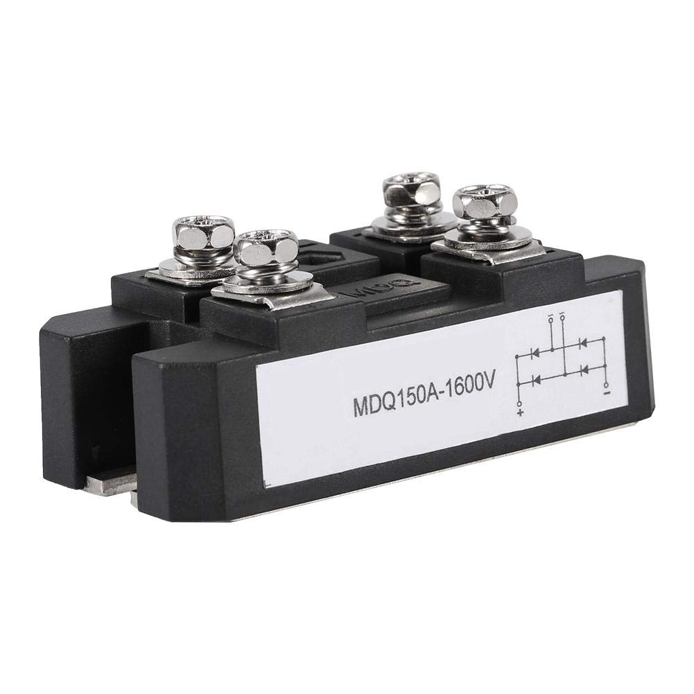 Brückengleichrichter Schwarz Einphasendiode Brückengleichrichtermodul Ausgang DC 150A Ampere Hochleistung 1600V von Oumefar