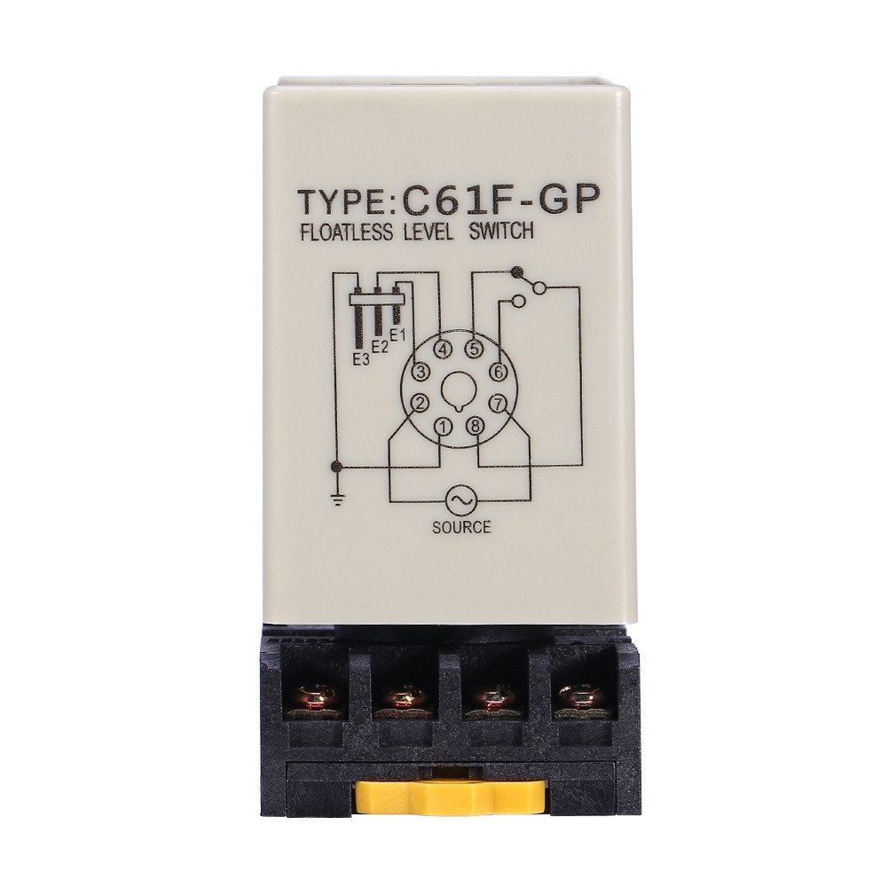 C61F-GP Flüssigkeitsstandsschalter, schwimmloser Flüssigkeitsstandsschalter Flüssigkeitsstandsregler mit Basis AC220V von Oumefar