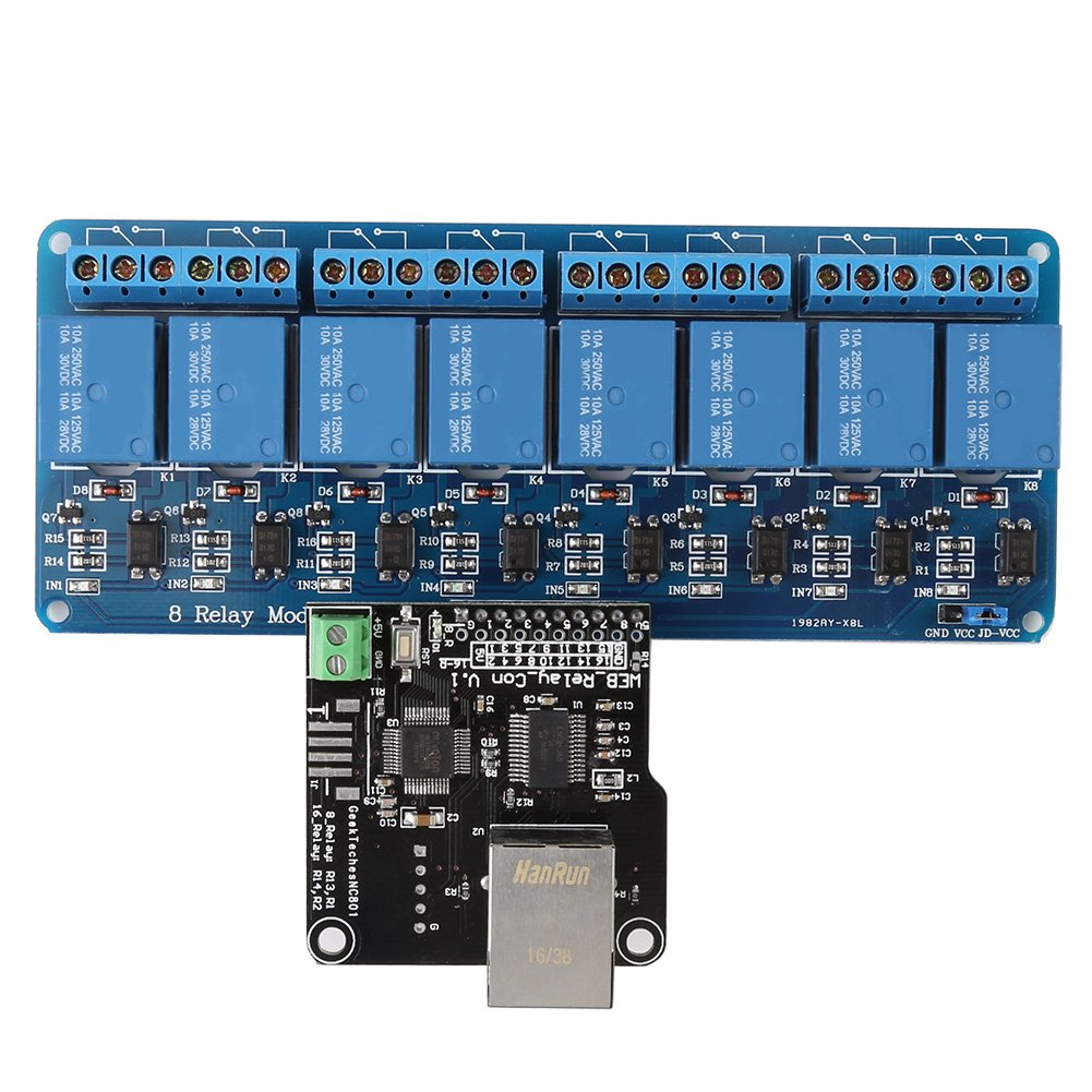 Ethernet-Steuermodul LAN WAN-Netzwerk WEB-Server RJ45-Port und 8-Kanal-Relais-Controller-Karte von Oumefar