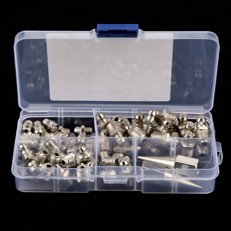 Metallersatz Schmiernippel Fittings Pack Set Mechanisches Schmierungsteil für Fettpresse von Oumefar