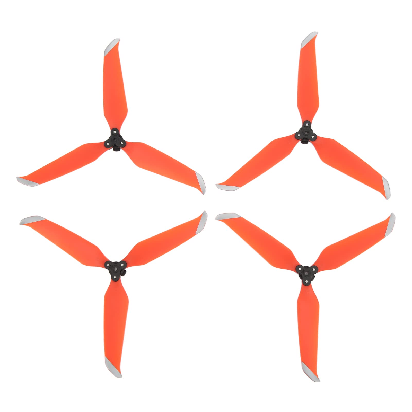 Oumefar 3-Blatt-Drohnenpropeller, Geräuscharmes Design, Ersatzzubehör, Air 2-Drohnenpropeller (Orange-silberner Rand) von Oumefar