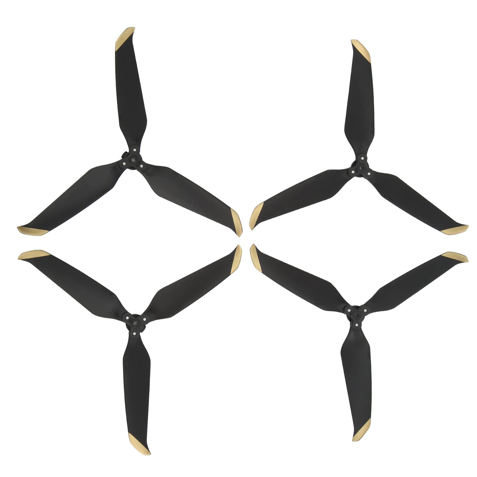 Oumefar 3-Blatt-Drohnenpropeller, Geräuscharmes Design, Ersatzzubehör, Air 2-Drohnenpropeller (Schwarzgoldener Rand) von Oumefar