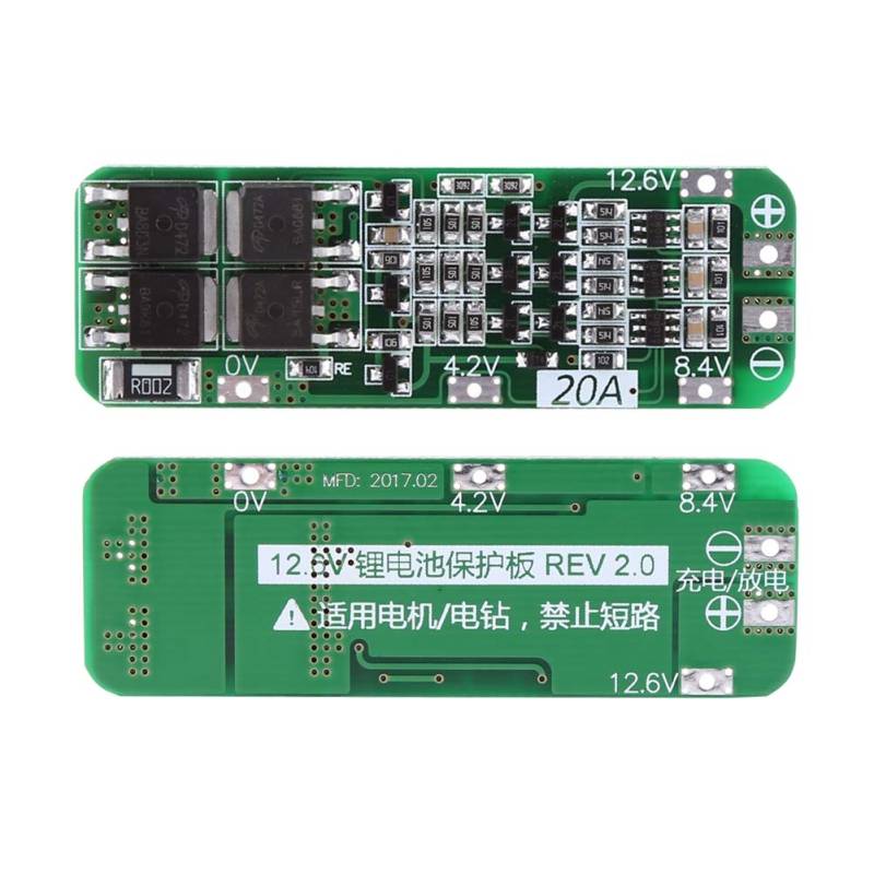 Oumefar 3S 12,6V Zellen-Lithium-Batterieladegerät PCB Protection Board mit automatischer Wiederherstellungsfunktion Lithium-Batterieschutzplatine für Lithium-Batteriepack mit von Oumefar