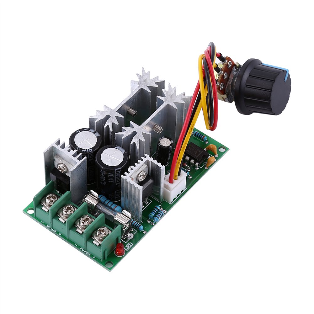 Oumefar DC 10-60V 20A PWM-Motordrehzahlregler Schalter Einstellbares PWM-Reglertreibermodul für den Innen- und Außenbereich von Oumefar