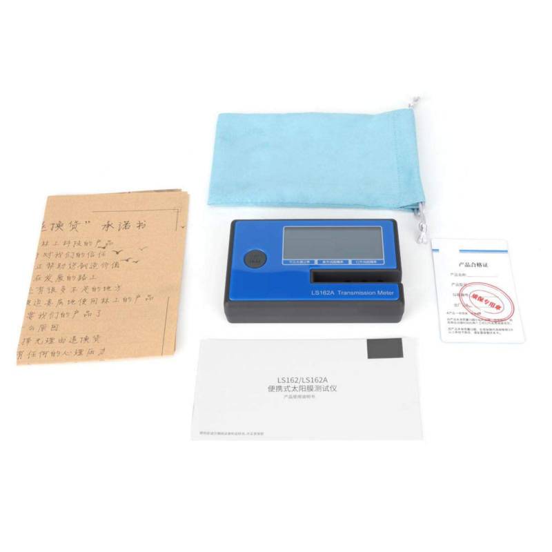 Oumefar LS162A Handheld Window Film Transmission Meter Fenstertönungsmesser UV IR Rejection Tester 1400nm für Solar Film Film Glass von Oumefar