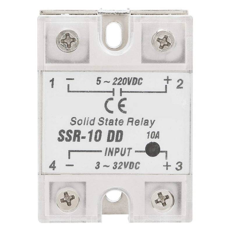 Oumefar SSR-10 5-220 V DC-Halbleiterrelaismodullast DD 10A Zuverlässige Halbleiterrelaislast für den industriellen Automatisierungsprozess von Oumefar