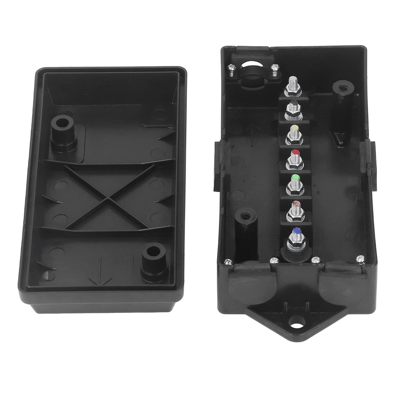 Trailer Junction Box 7 Way Abs Terminal Connector Wasserdichter Verteilerblock für Den Anschluss in Anhängern, Booten, Speisewagen und Anderen Automobilen von Oumefar