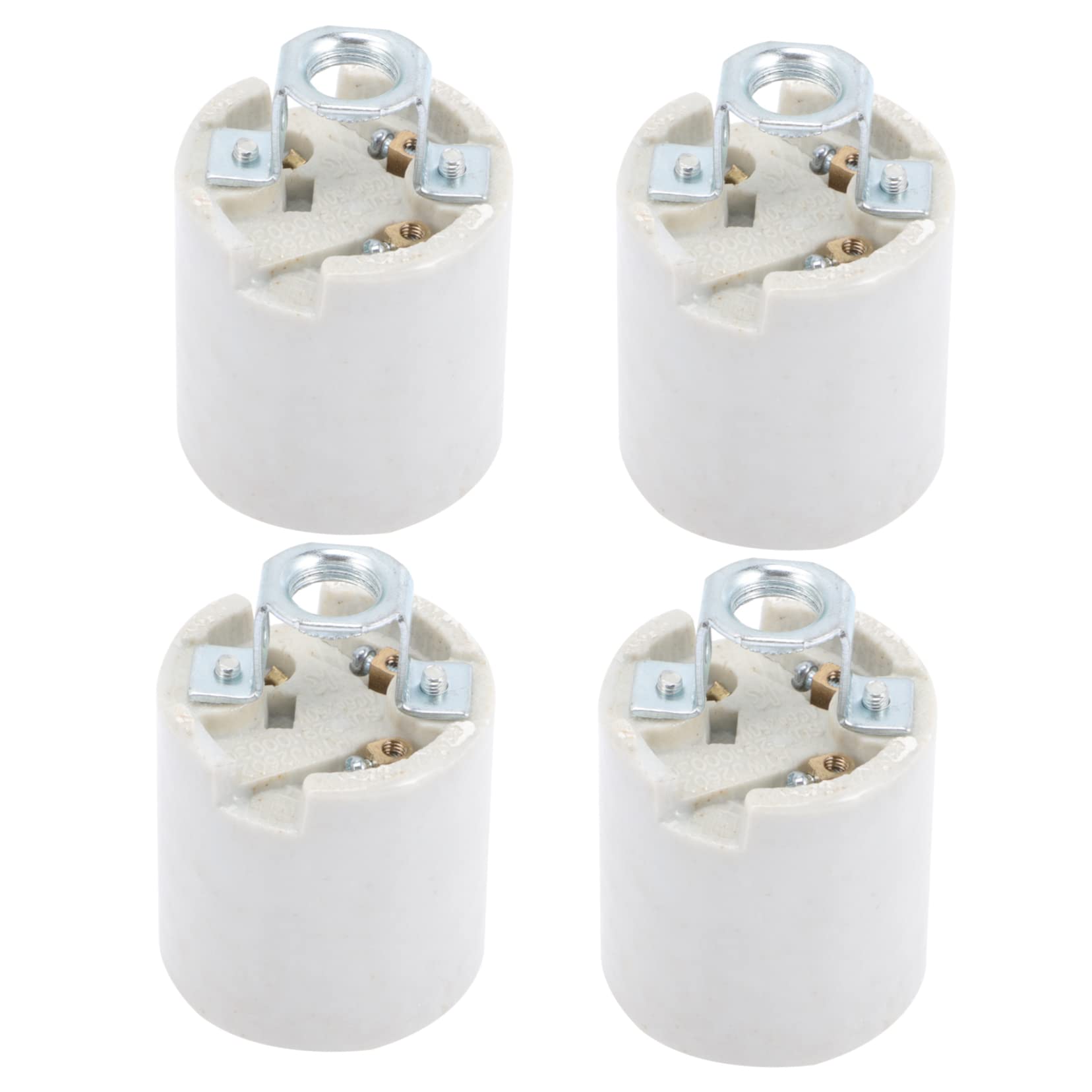 4 Stück Lampenfassung Aus Keramik E26 Lampenfassung Fassung Aus Porzellan Led-licht Lampensockel Steckdose Zu Steckdose Adapter Sockel Der Glühbirne Leichte Schraubfassung Beige Outanaya von Outanaya