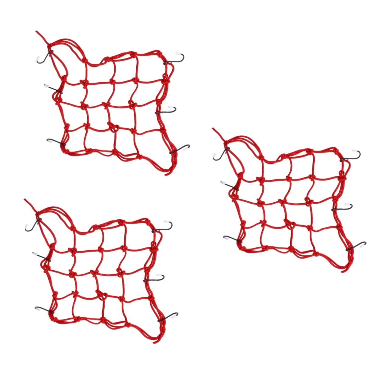 Outanaya 3 Stück Gepäckabdeckung Fahrradzubehör Fahrradzubehör Ladungsnetz Bungee Heckrahmennetz Fahrrad Ladungsnetz Helmnetz Gepäckträger Für Fahrrad Kits von Outanaya
